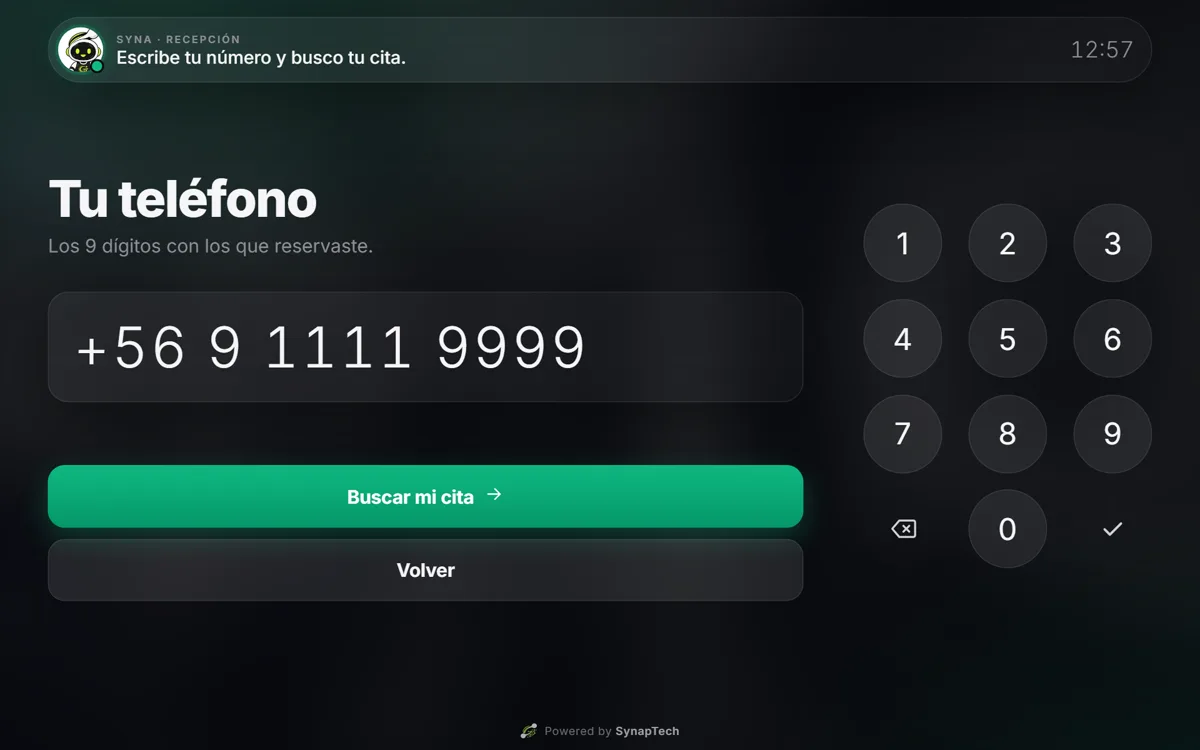Tótem: escribe su teléfono